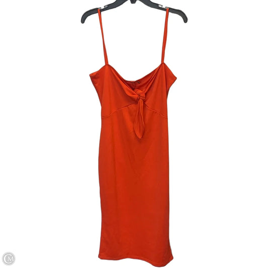 Dress Casual Midi By Boohoo Boutique In Orange, Size: 12