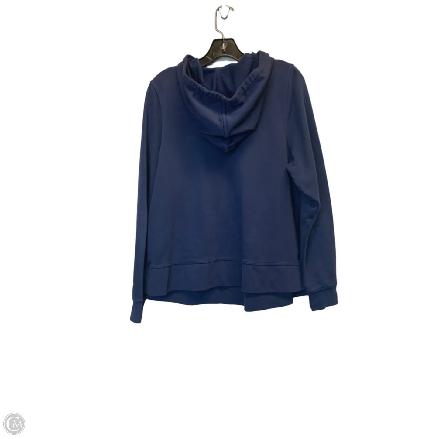Athletic Top Long Sleeve Hoodie By Nike In Blue, Size: M