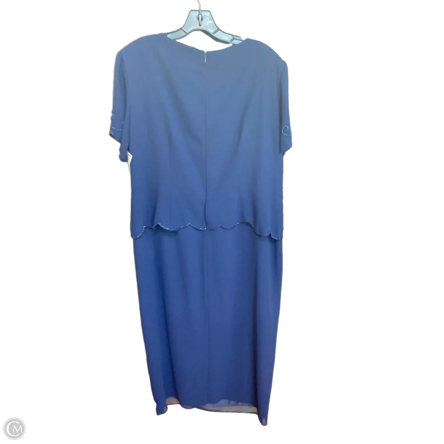 Dress Party Midi By R And M Richards In Navy, Size: 2x