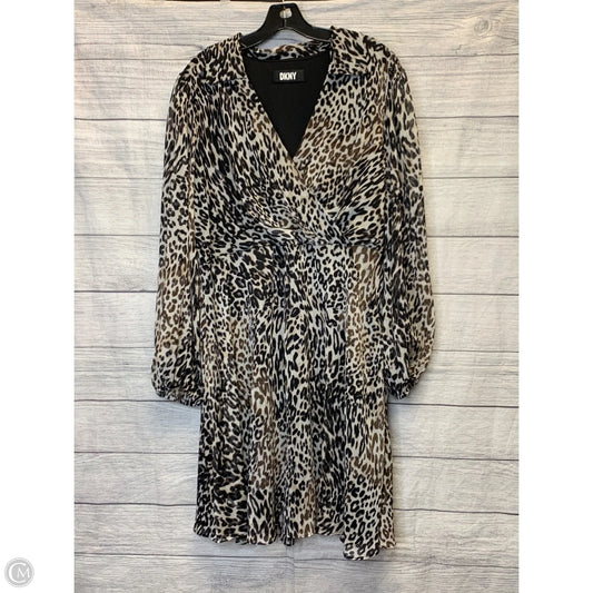 Dress Casual Maxi By Dkny In Animal Print, Size: L