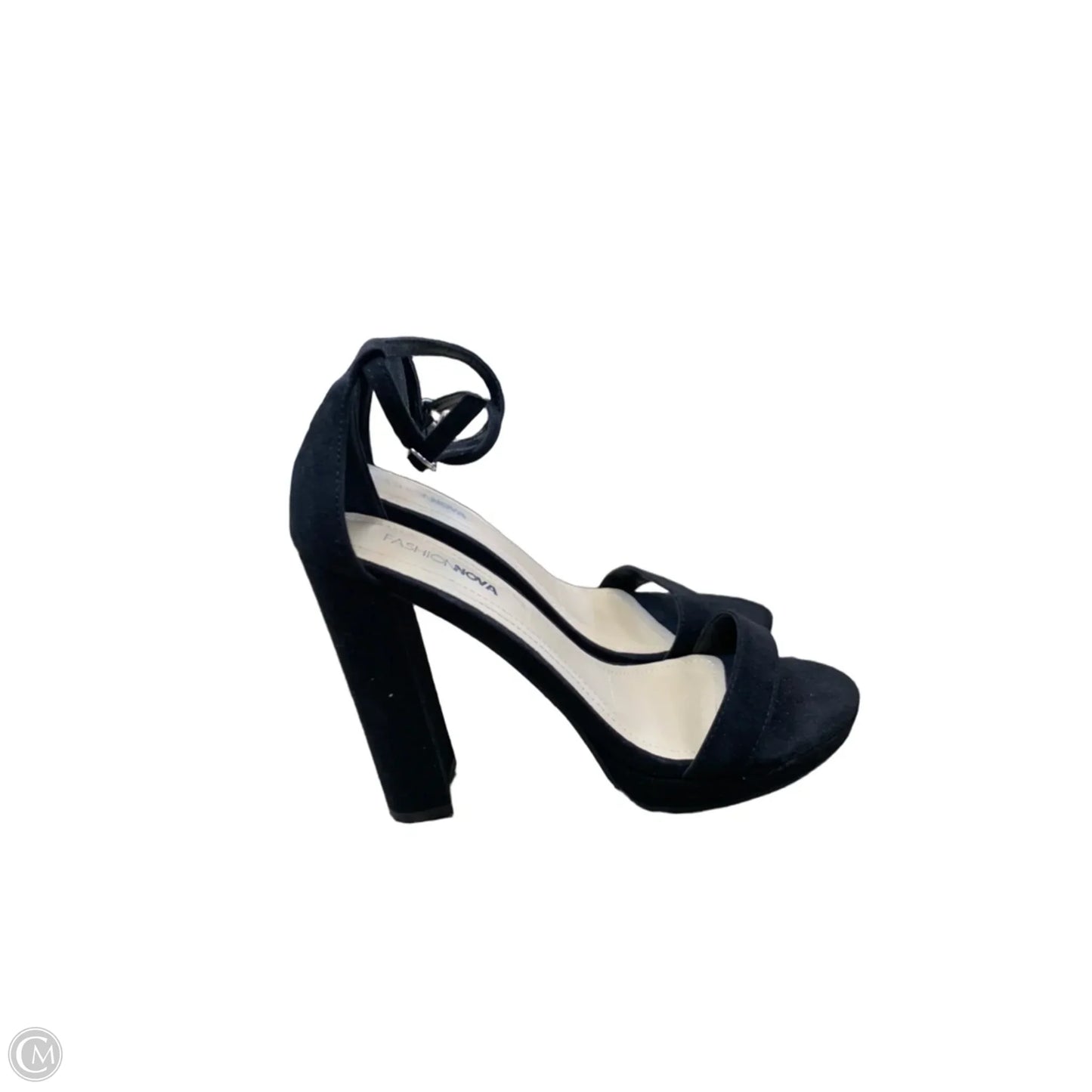 Sandals Heels Block By Fashion Nova In Black, Size: 8