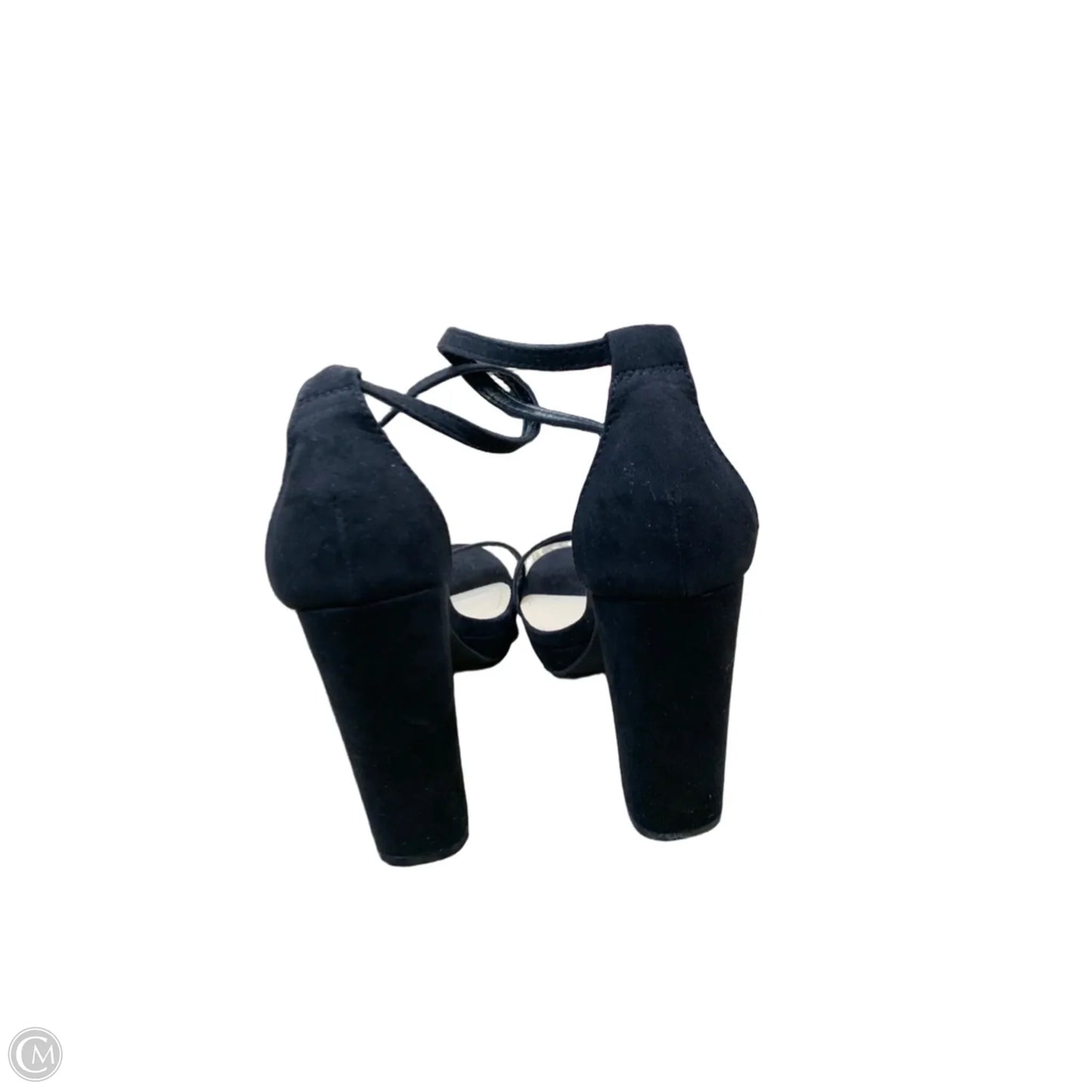 Sandals Heels Block By Fashion Nova In Black, Size: 8