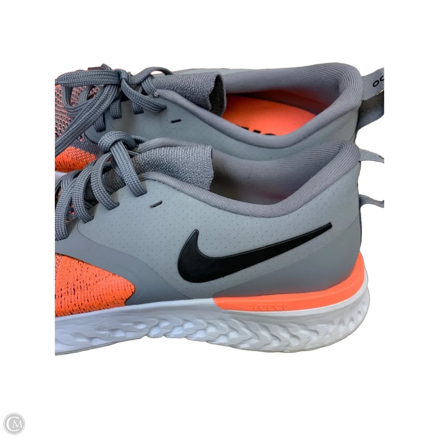 Shoes Athletic By Nike In Grey & Orange, Size: 9