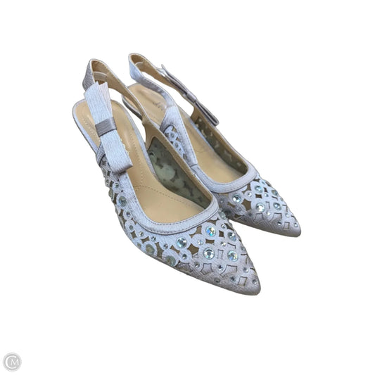 Shoes Heels Kitten By J Renee In Purple & Silver, Size: 5