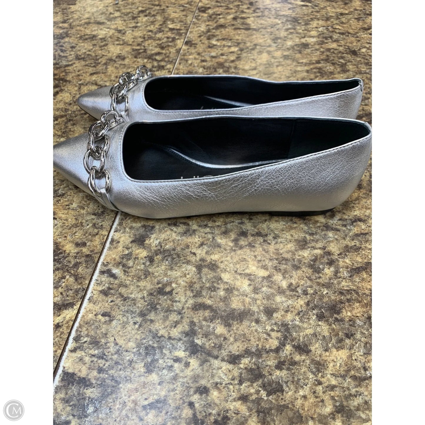 Shoes Flats By Calvin Klein In Silver, Size: 7