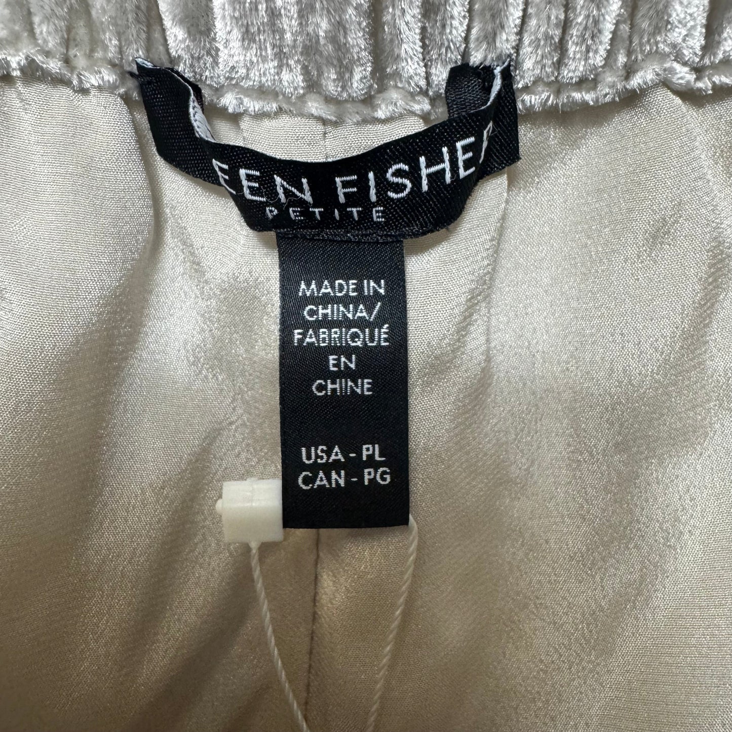 Velvet Wide Ankle Pant By Eileen Fisher In Cream, Size: Lp