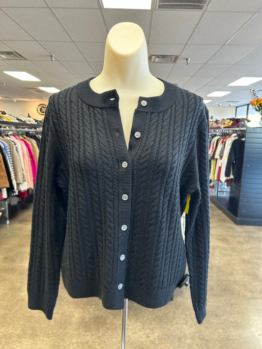 Sweater Cardigan By J. Crew In Black, Size:M