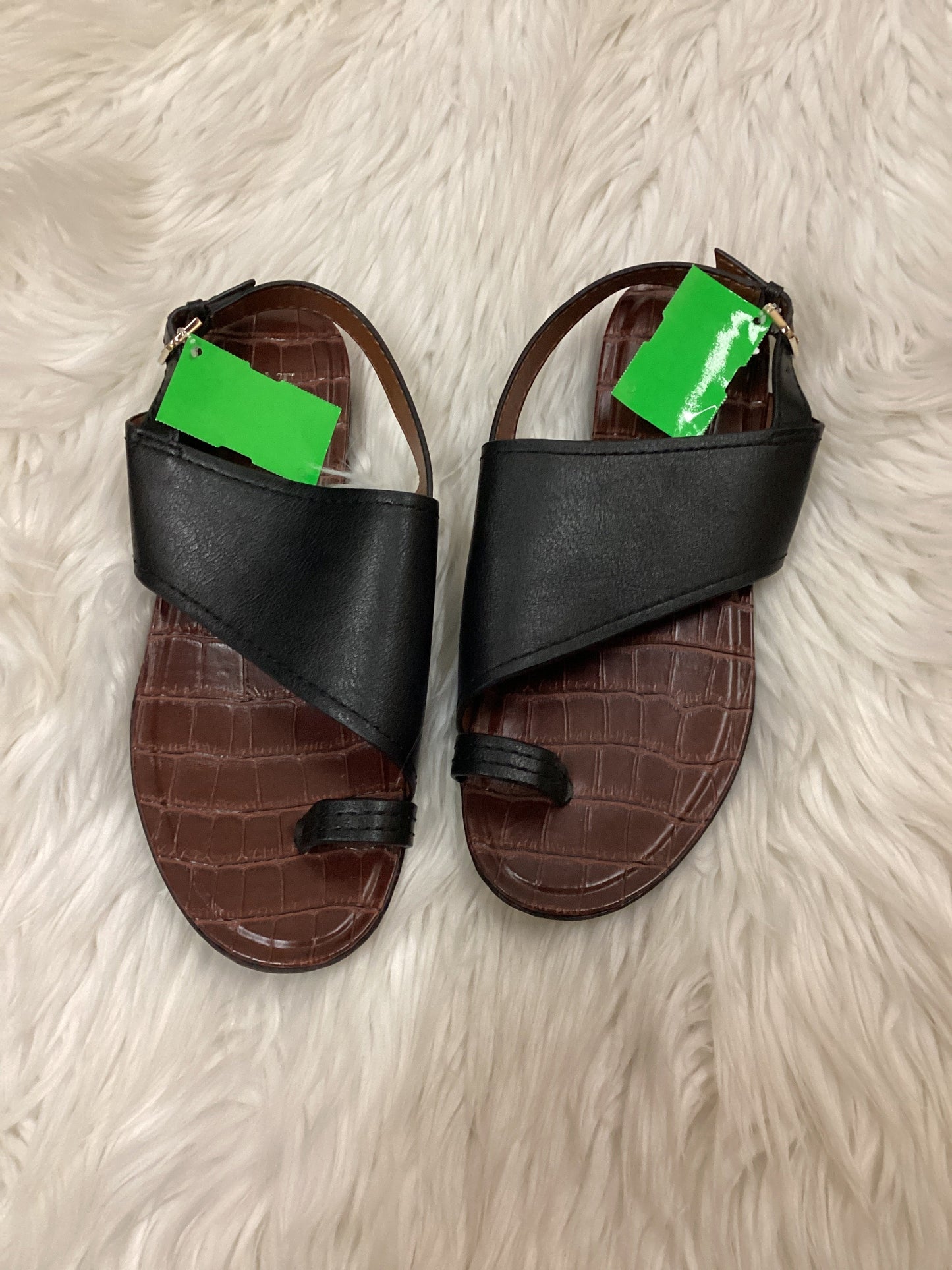 Sandals Flats By Naturalizer In Black & Brown, Size:8