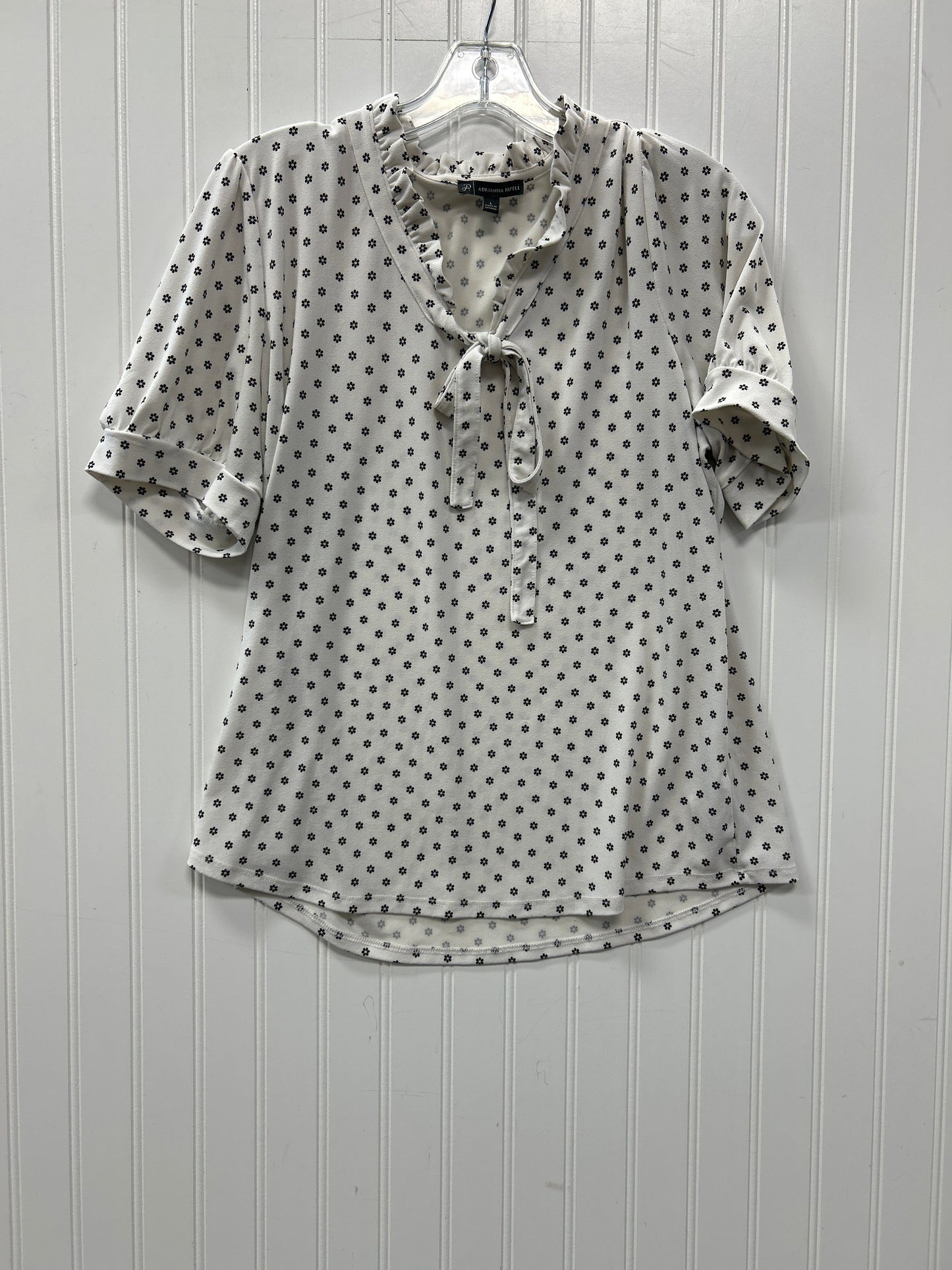 Top Ss By Adrianna Papell In Cream, Size:L