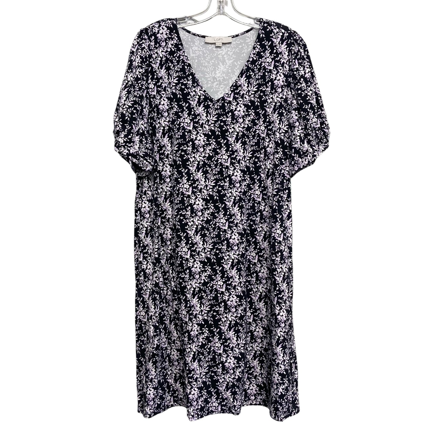 Dress Casual Short By Loft In Black & Purple, Size:Xl