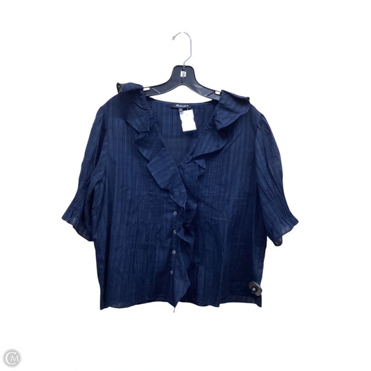 Top Short Sleeve By Madewell In Navy, Size: Xl