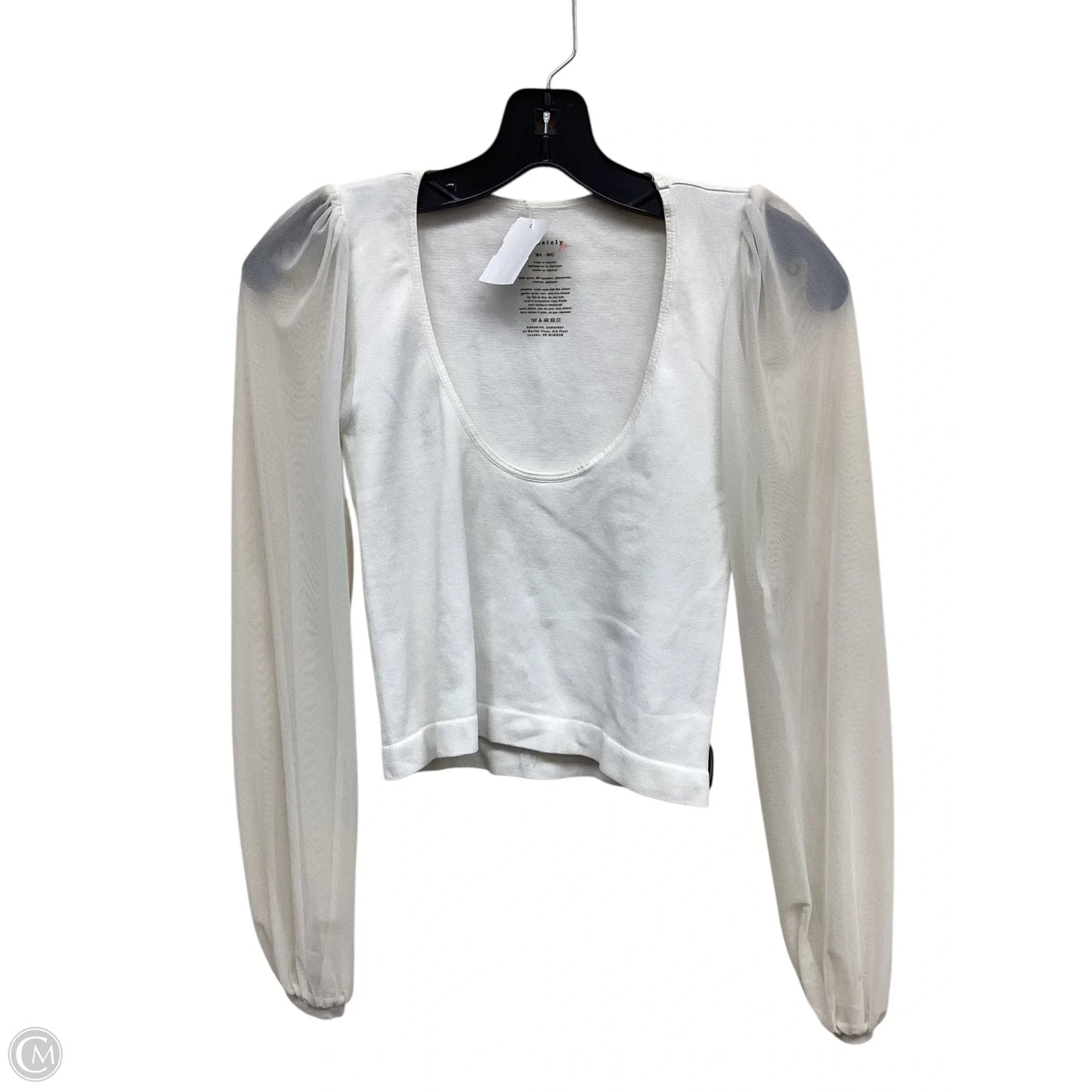 Top Long Sleeve By Free People In Cream, Size: M