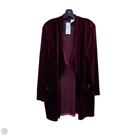 Cardigan By Clothes Mentor In Red, Size: Xxl