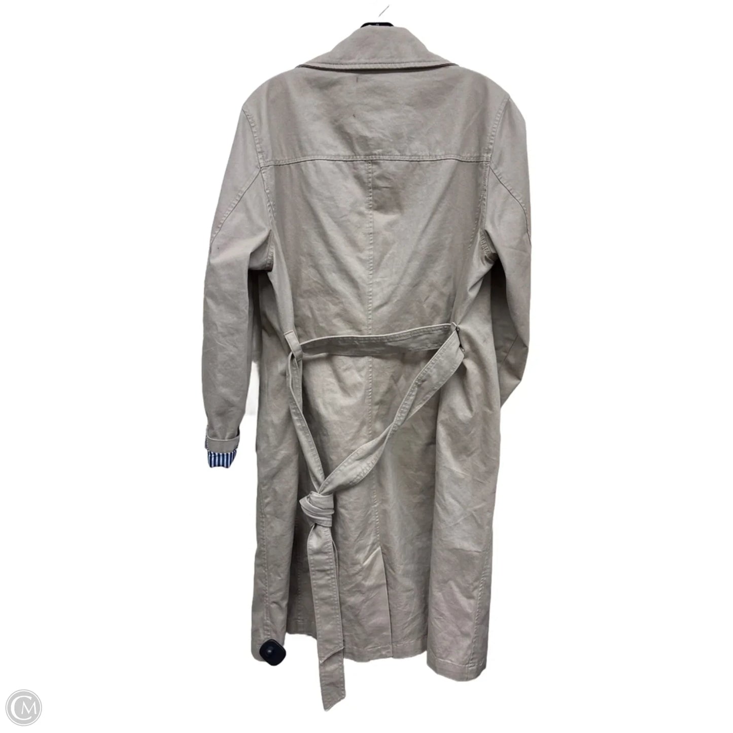 Coat Trench Coat By Gap In Tan, Size: L