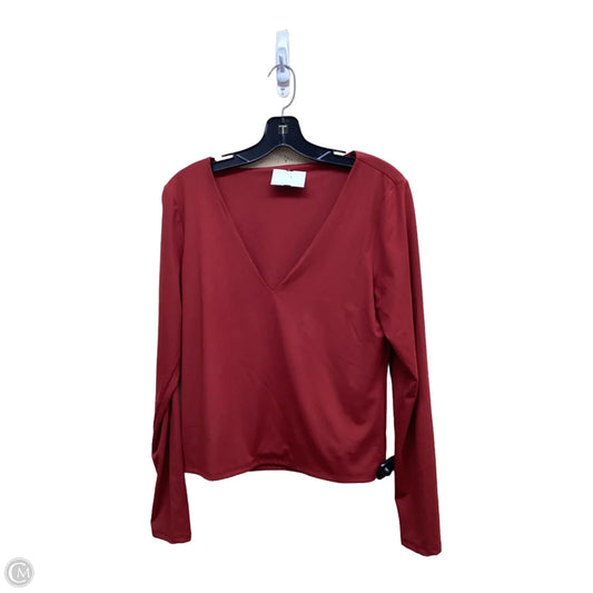 Top Long Sleeve By Old Navy In Red, Size: L