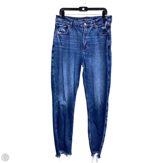 Jeans Straight By American Eagle In Blue Denim, Size: 12l