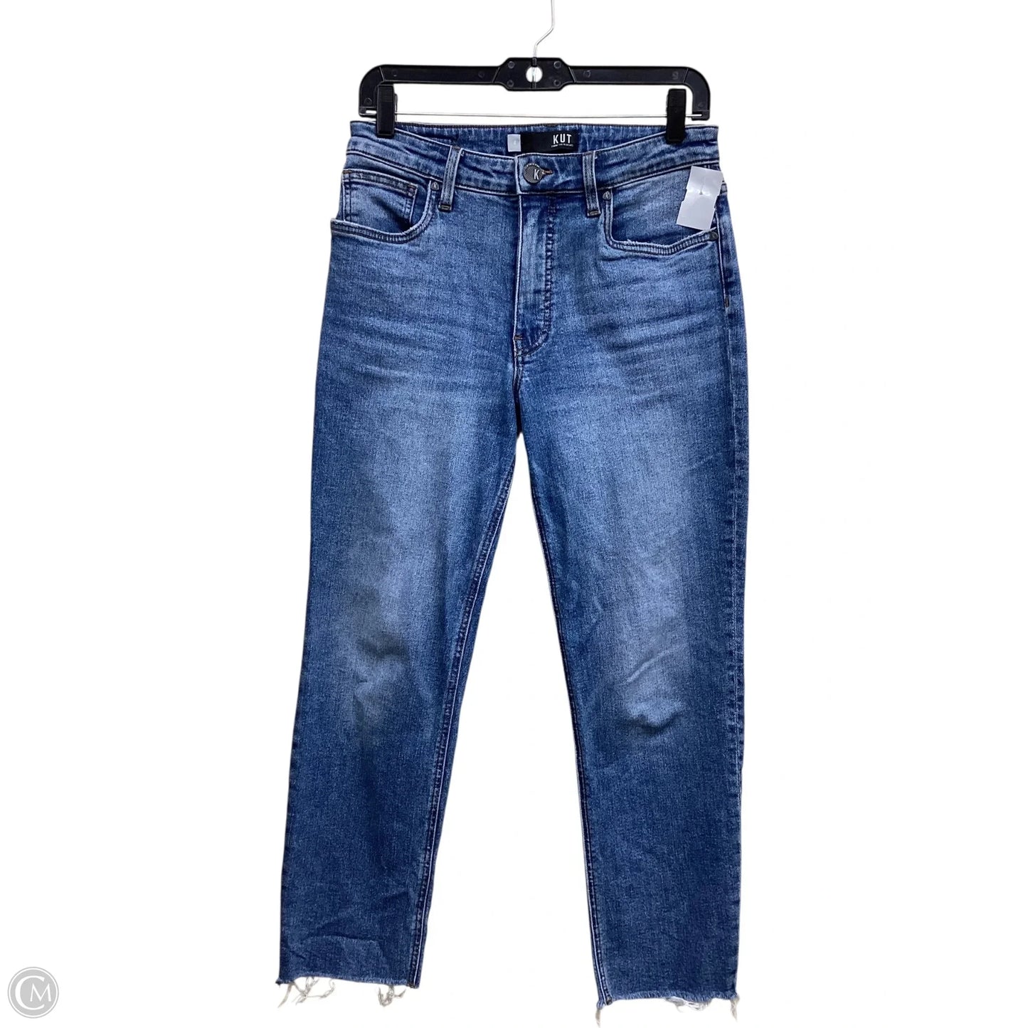Jeans Straight By Kut In Blue Denim, Size: 4