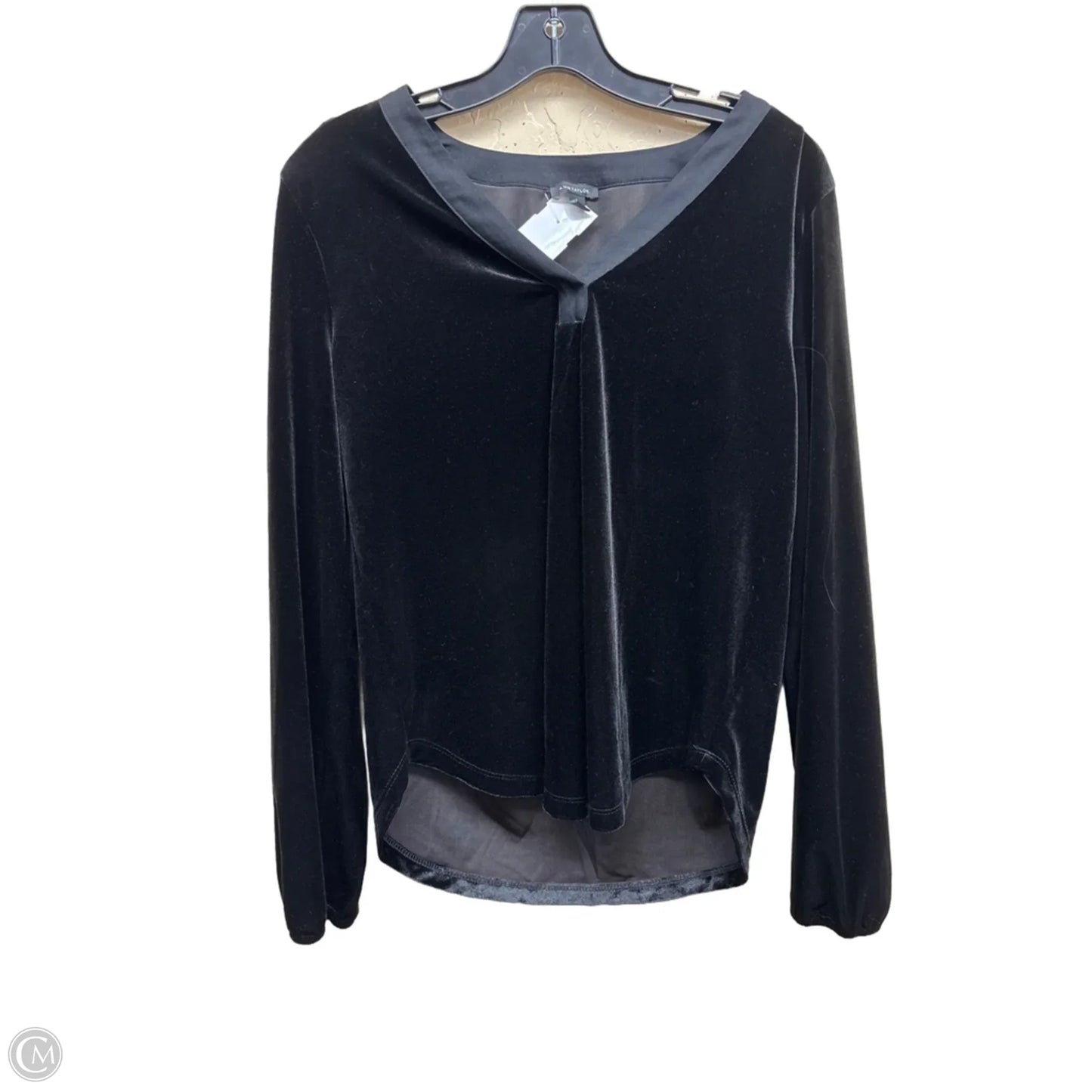 Top Long Sleeve By Ann Taylor In Black, Size: S