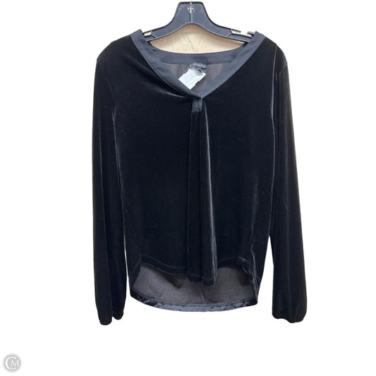 Top Long Sleeve By Ann Taylor In Black, Size: S