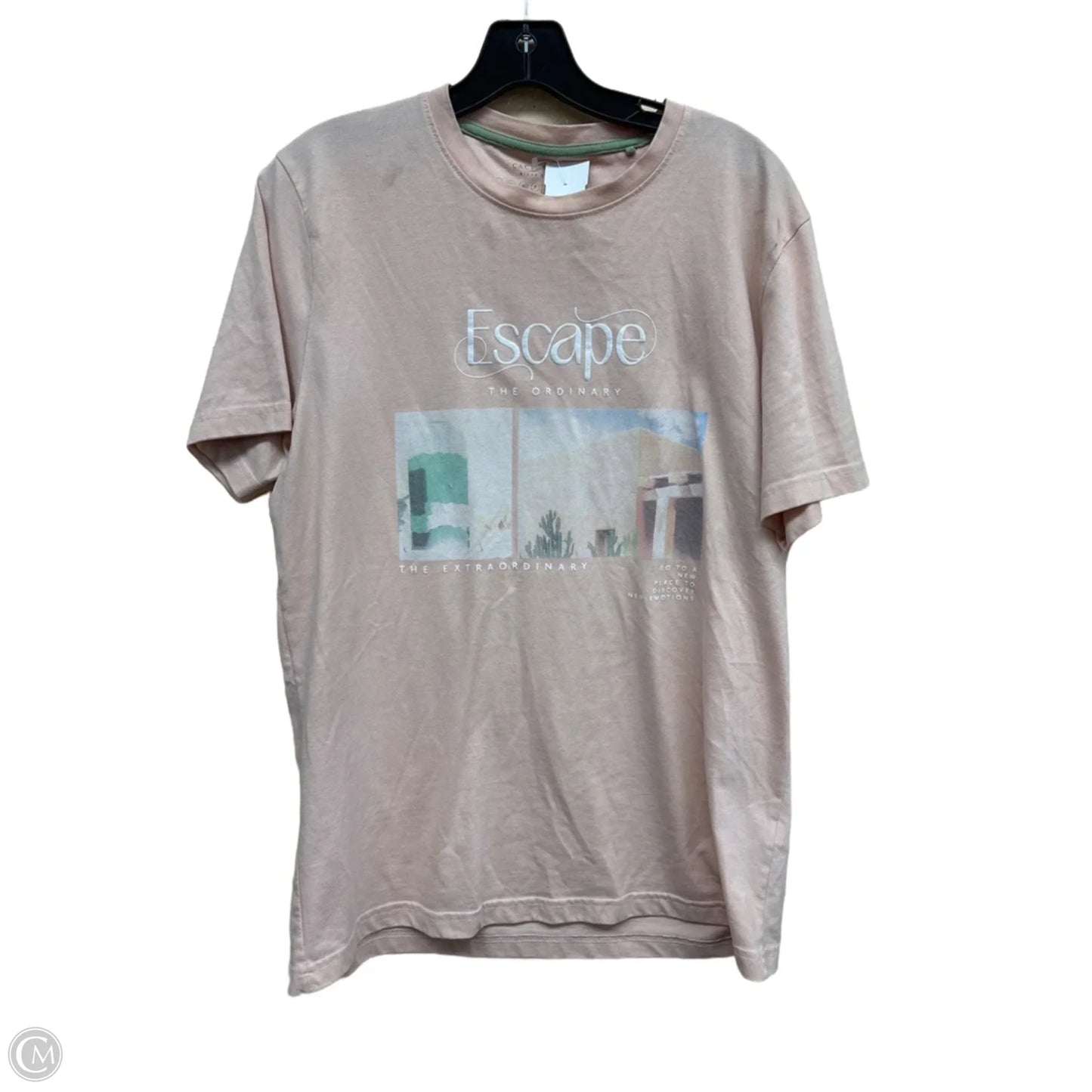 Top Short Sleeve By Clothes Mentor In Peach, Size: L