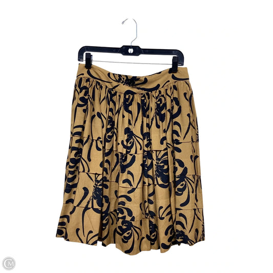 Skirt Midi By Clothes Mentor In Black & Gold, Size: 10