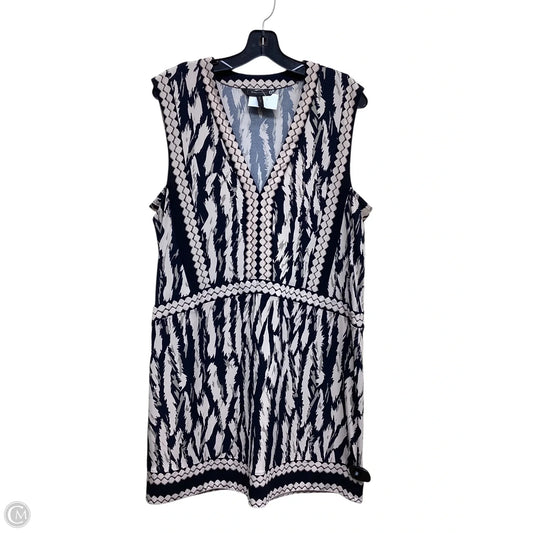 Dress Casual Midi By Bcbgmaxazria In Black & Tan, Size: L