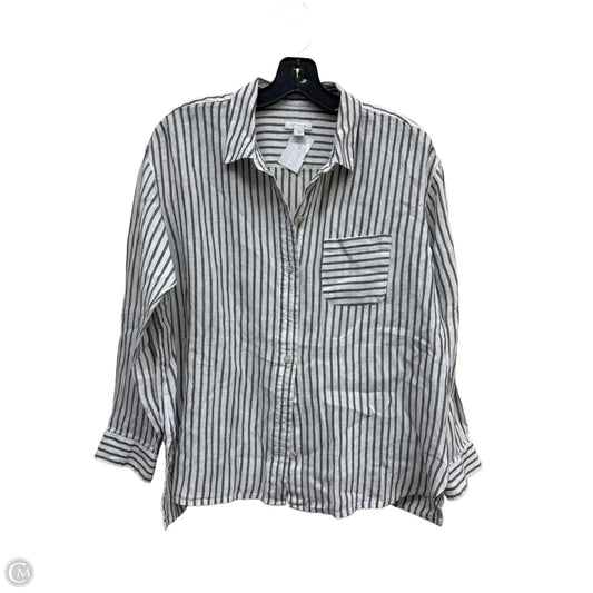 Top Long Sleeve By J. Jill In Striped Pattern, Size: Mp