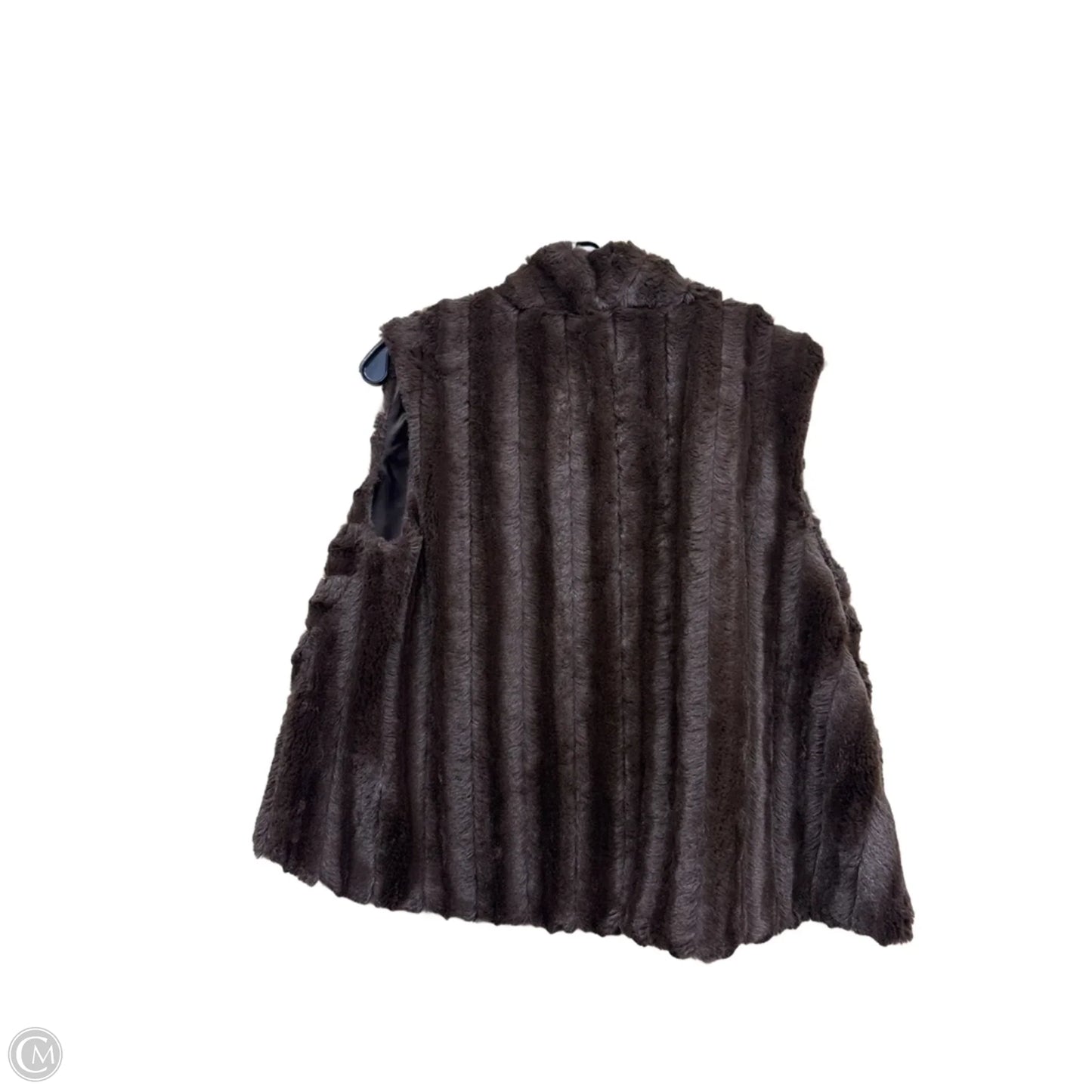 Vest Faux Fur & Sherpa By Donna Ricco In Brown, Size: L