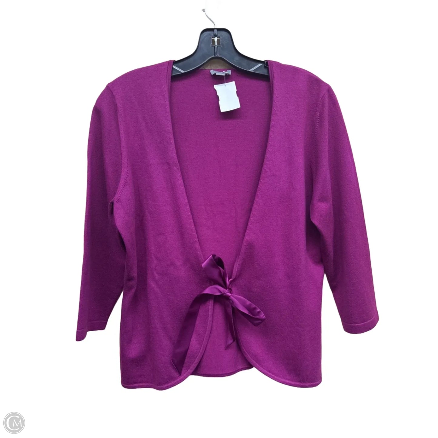 Cardigan By Ann Taylor In Purple, Size: L