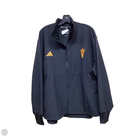 Athletic Jacket By Adidas In Black & Gold, Size: 2x