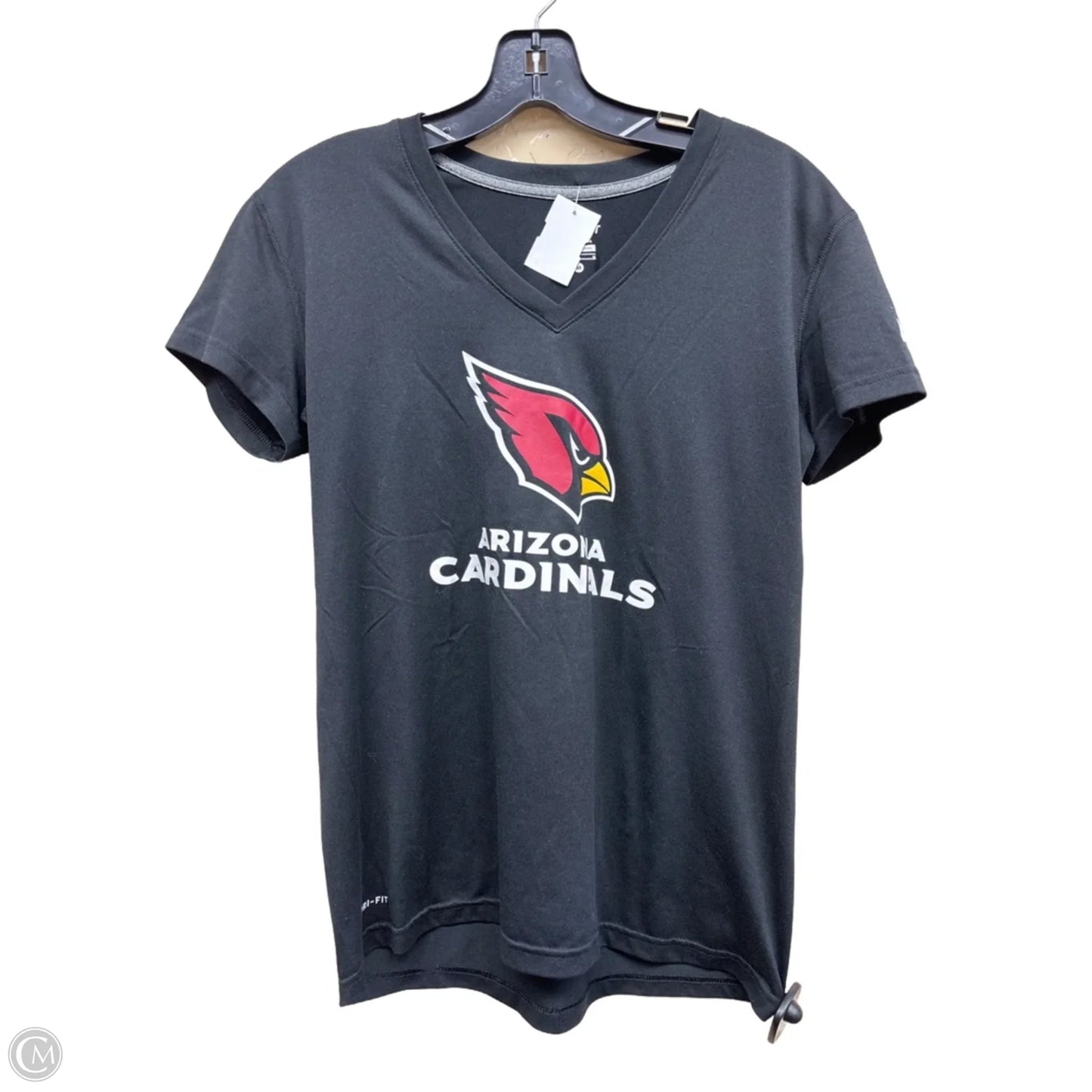 Athletic Top Short Sleeve By Nike In Black, Size: M