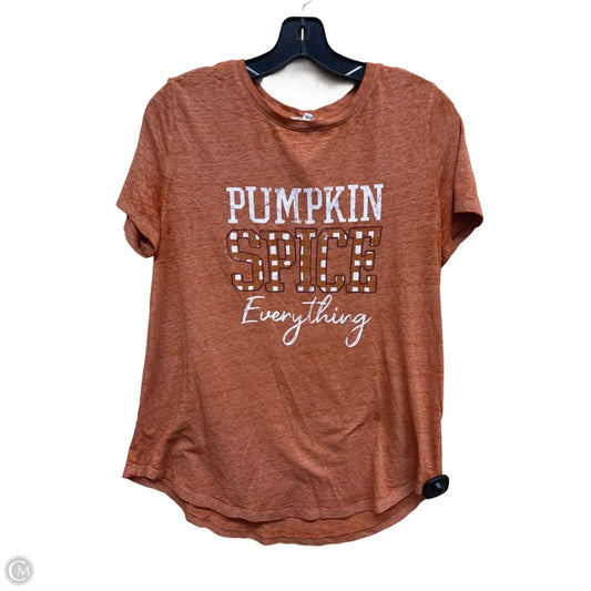 Top Short Sleeve By Clothes Mentor In Orange, Size: M