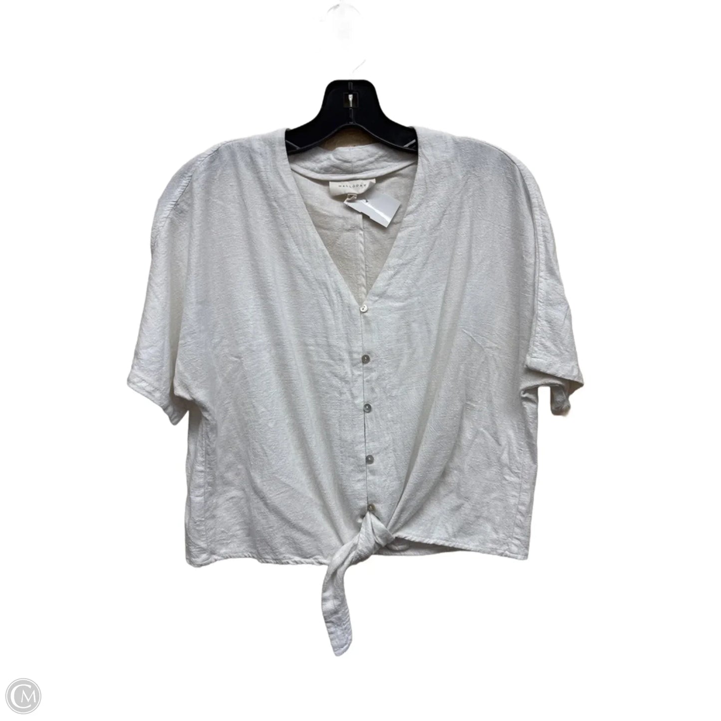 Top Short Sleeve By Melloday In White, Size: Xs