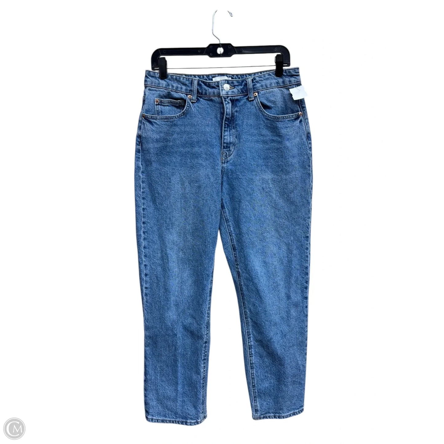 Jeans Straight By H&m In Blue Denim, Size: 12