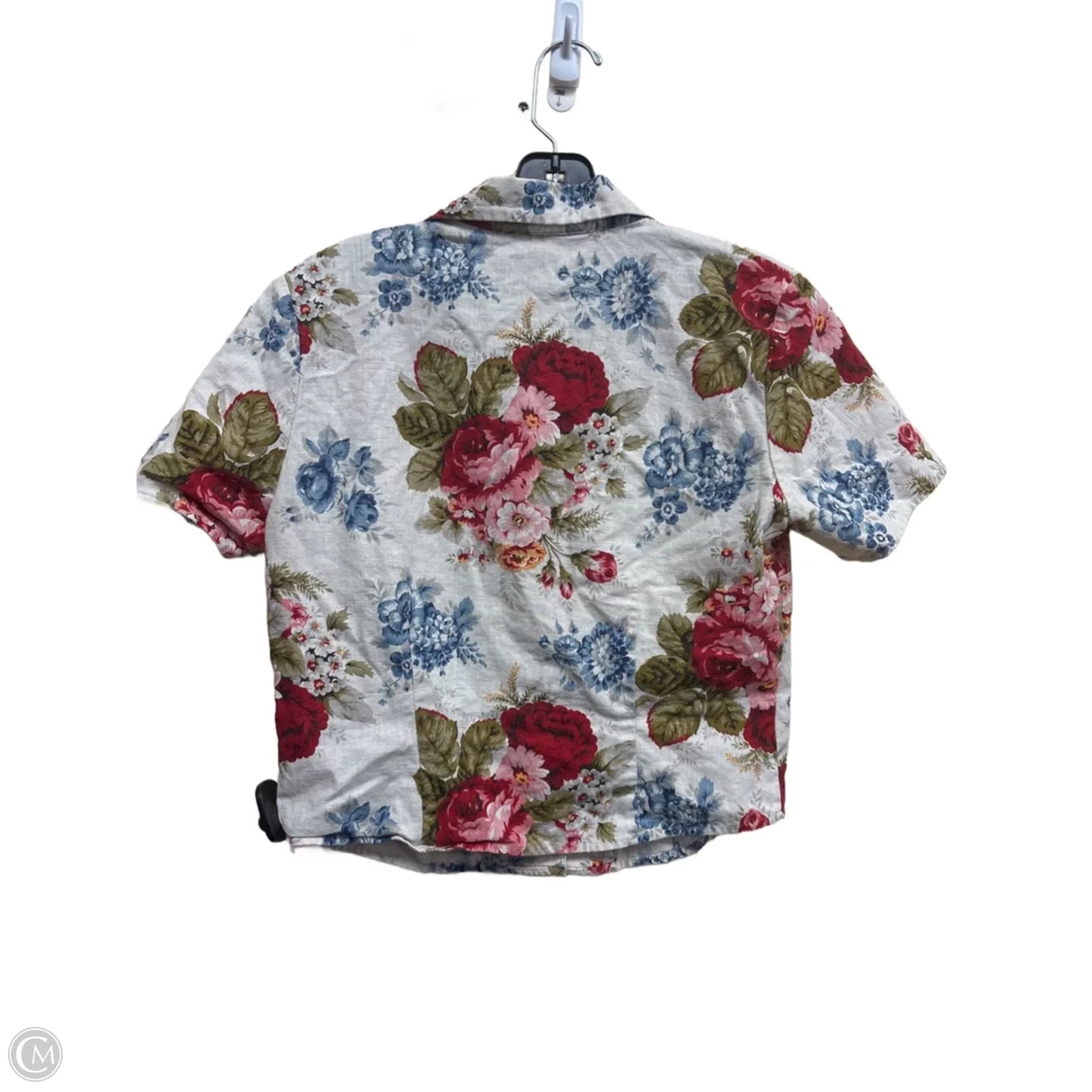 Top Short Sleeve By Clothes Mentor In Floral Print, Size: 8