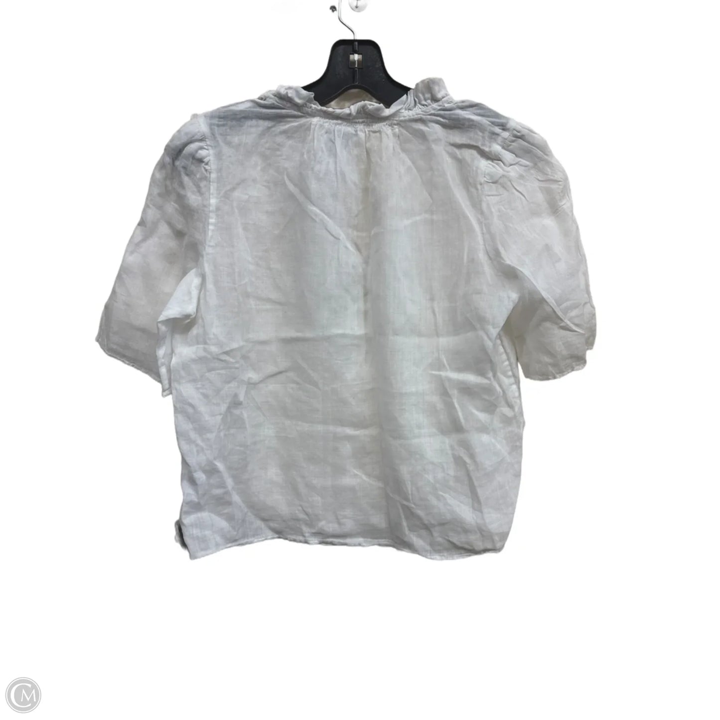 Top Short Sleeve By Frame In White, Size: S