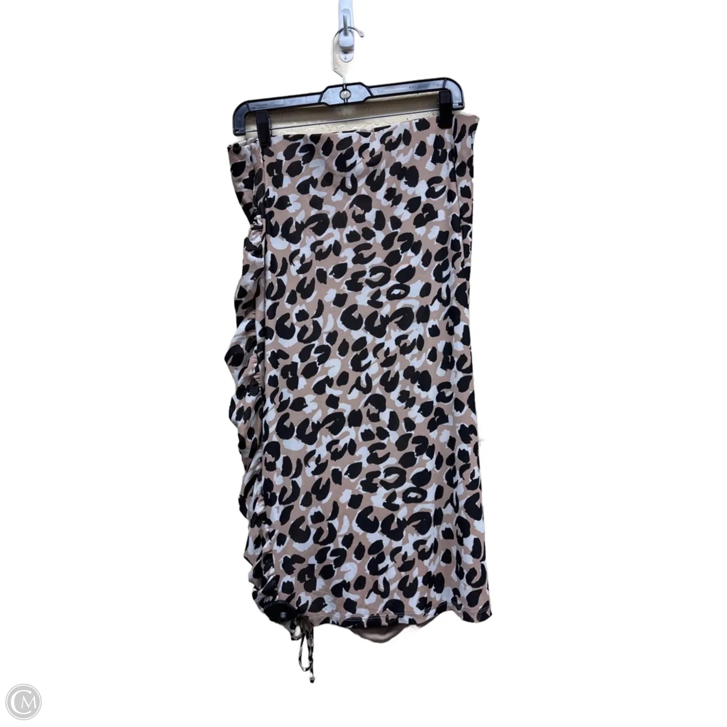 Skirt Midi By Calvin Klein In Animal Print, Size: Xl