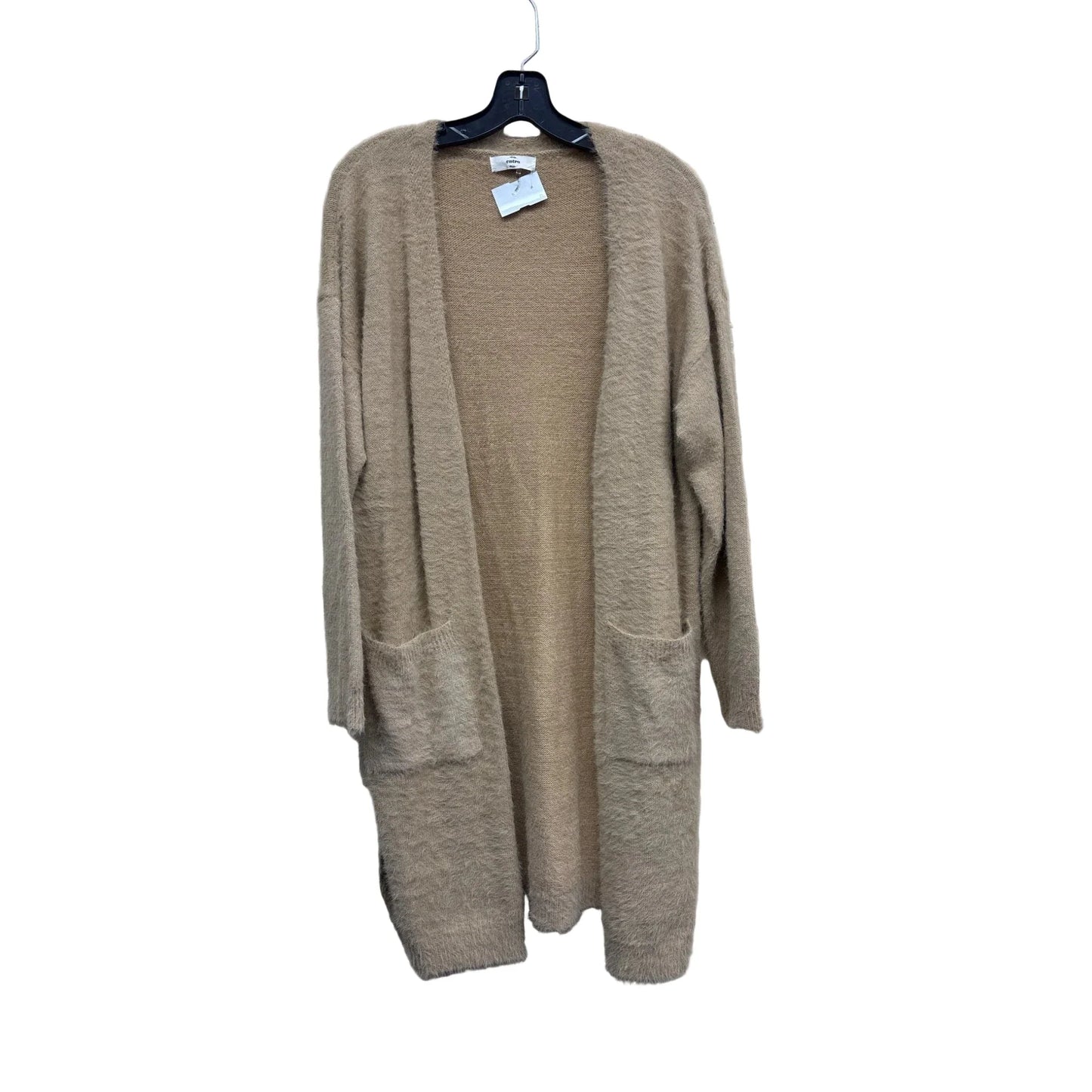 Sweater Cardigan By Entro In Tan, Size: M