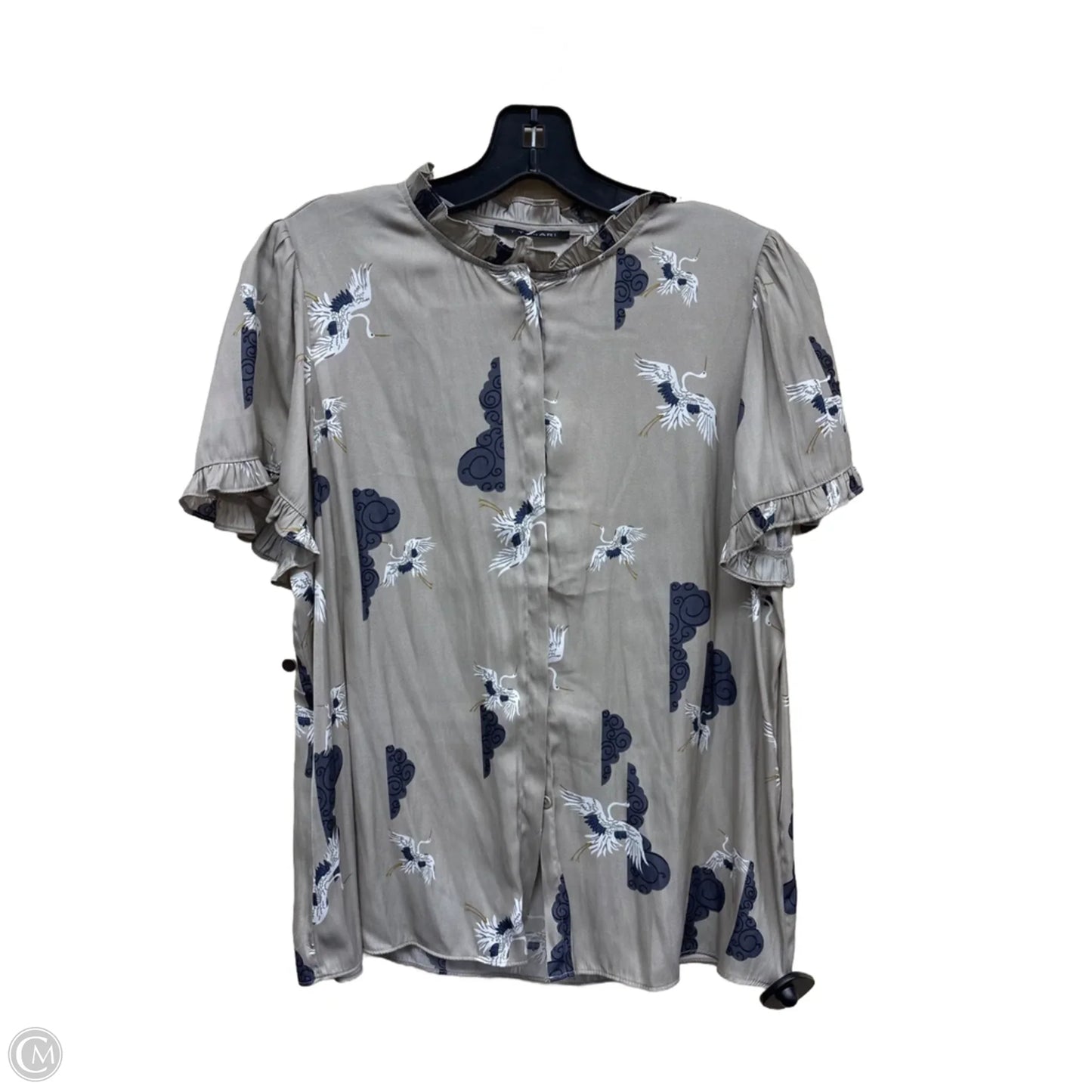 Top Short Sleeve By Tahari By Arthur Levine In Multi-colored, Size: M