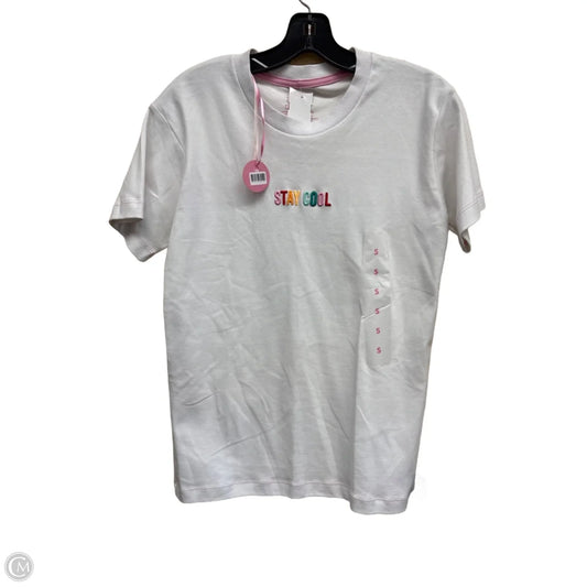 Top Short Sleeve By Clothes Mentor In White, Size: S
