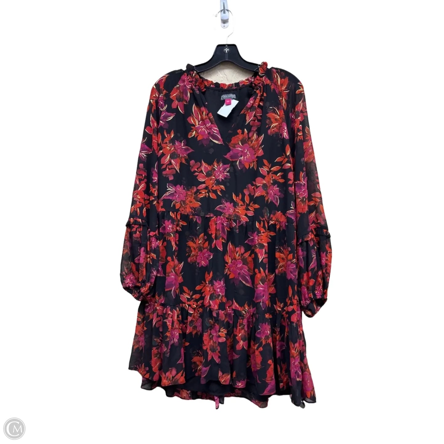 Dress Casual Midi By Vince Camuto In Floral Print, Size: L