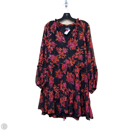 Dress Casual Midi By Vince Camuto In Floral Print, Size: L