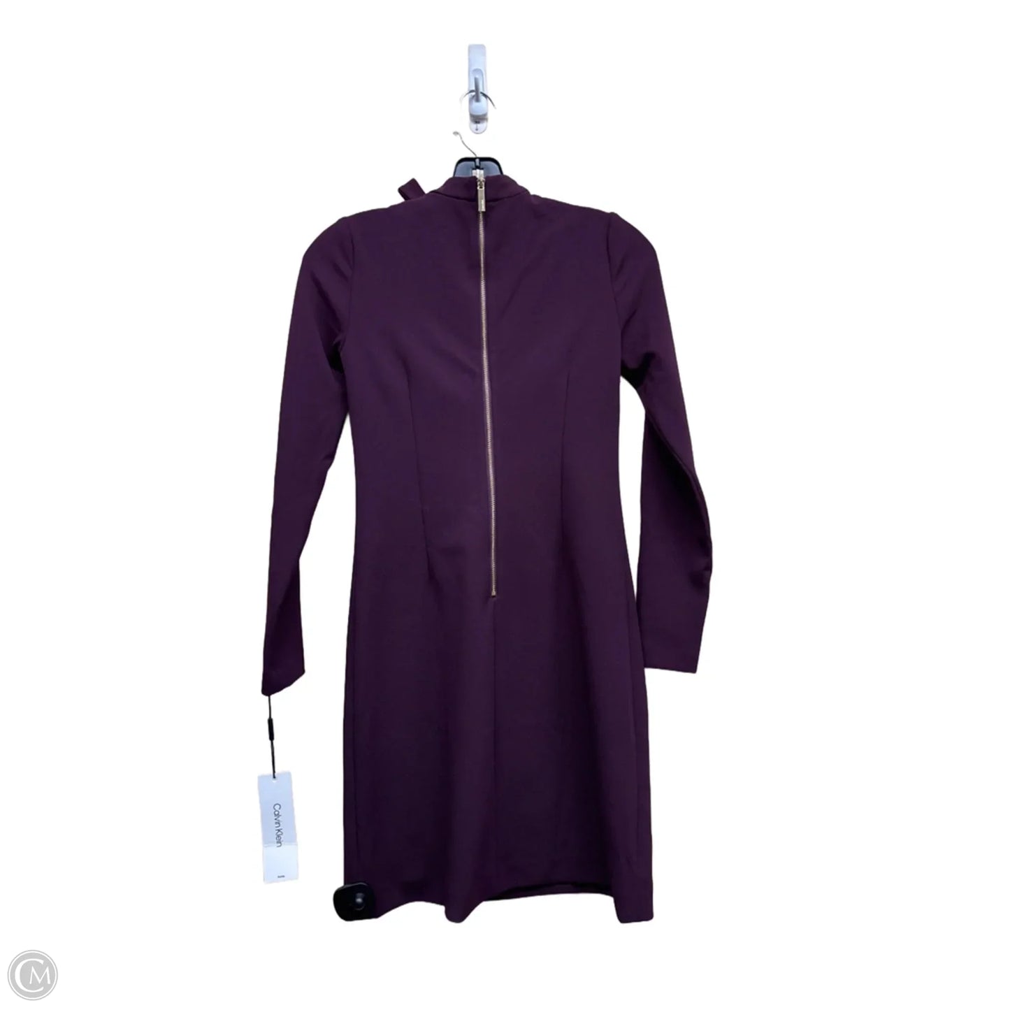 Dress Casual Midi By Calvin Klein In Purple, Size: 0p