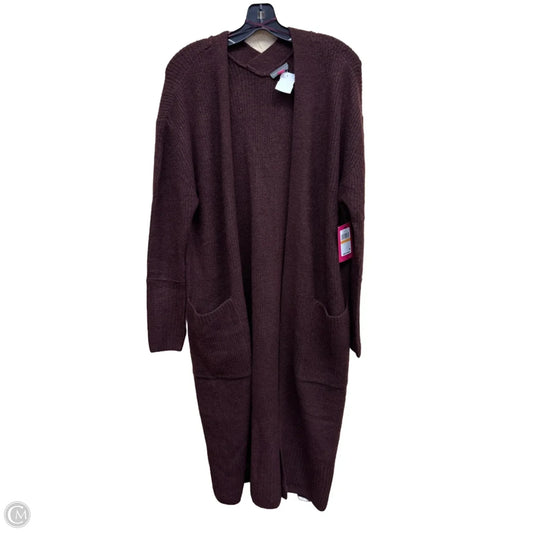 Sweater Cardigan By Vince Camuto In Maroon, Size: S