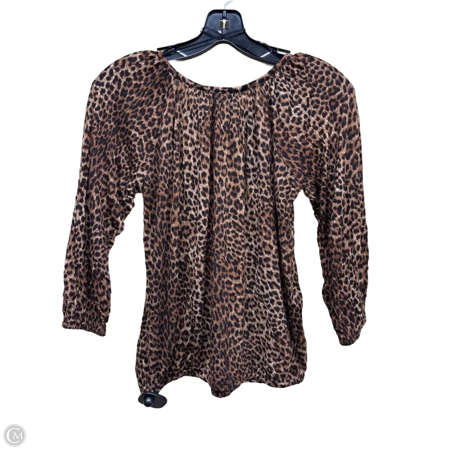 Top Long Sleeve By Michael By Michael Kors In Animal Print, Size: Xs