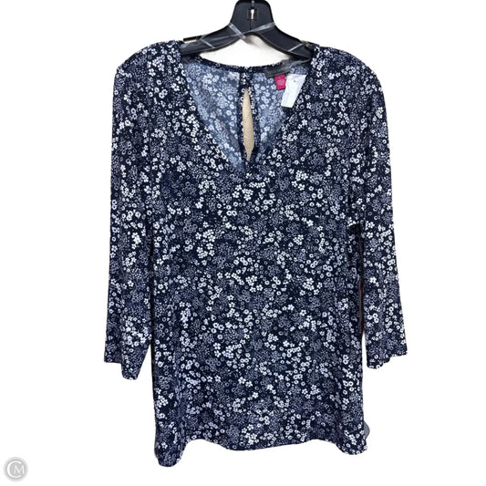 Top Long Sleeve By Vince Camuto In Floral Print, Size: L