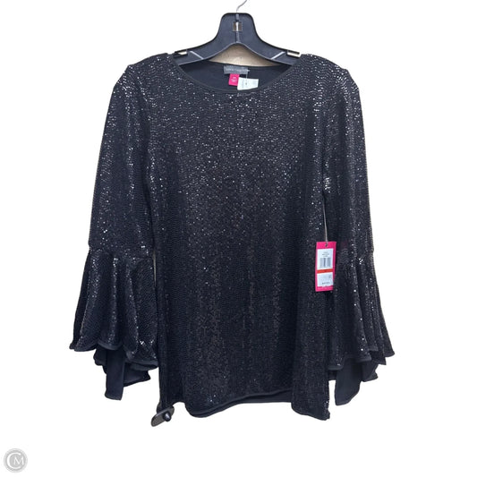 Top Long Sleeve By Vince Camuto In Black, Size: Xs