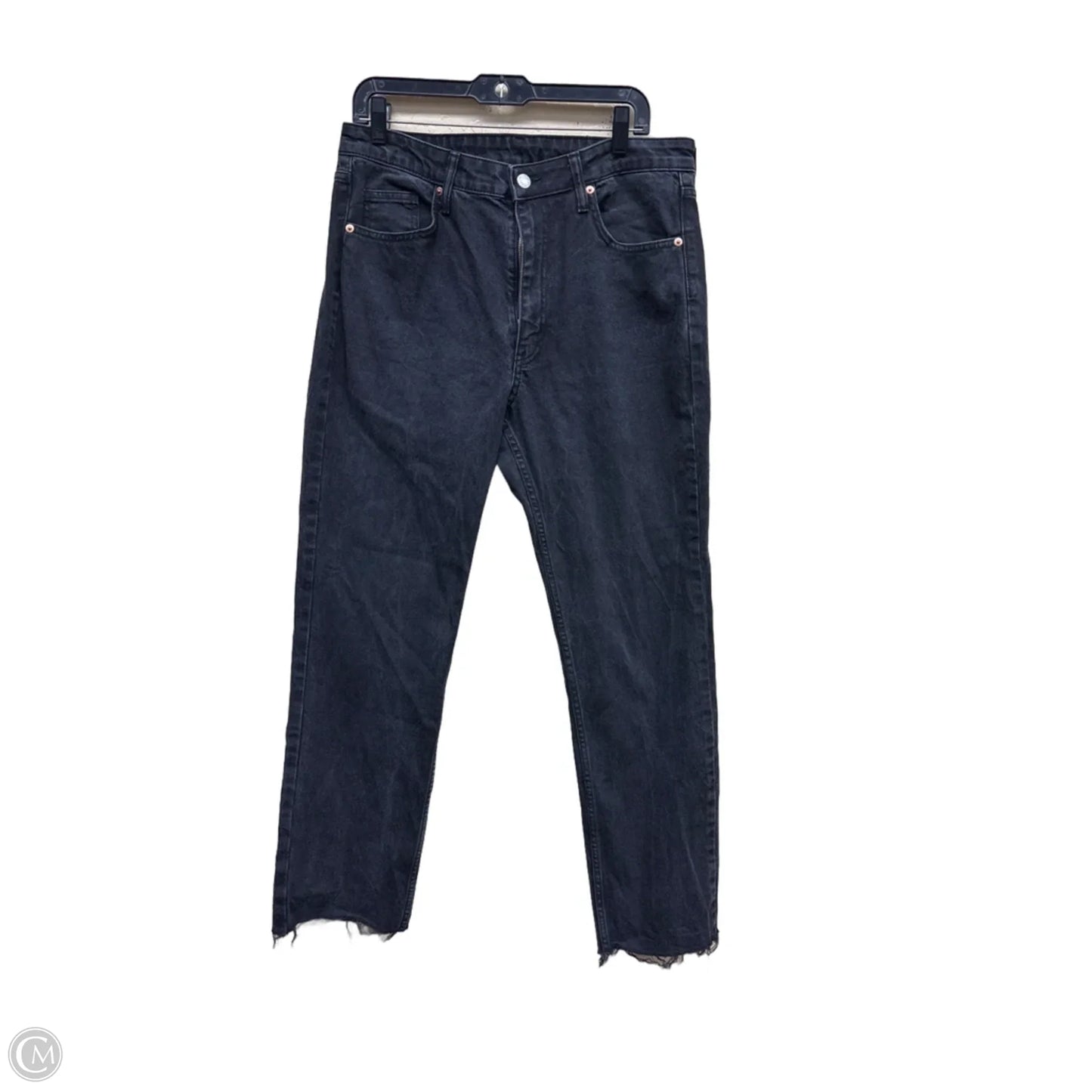 Jeans Straight By Clothes Mentor In Black Denim, Size: 12