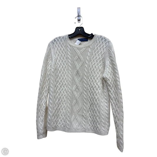 Sweater By Karen Scott In Cream, Size: Xl
