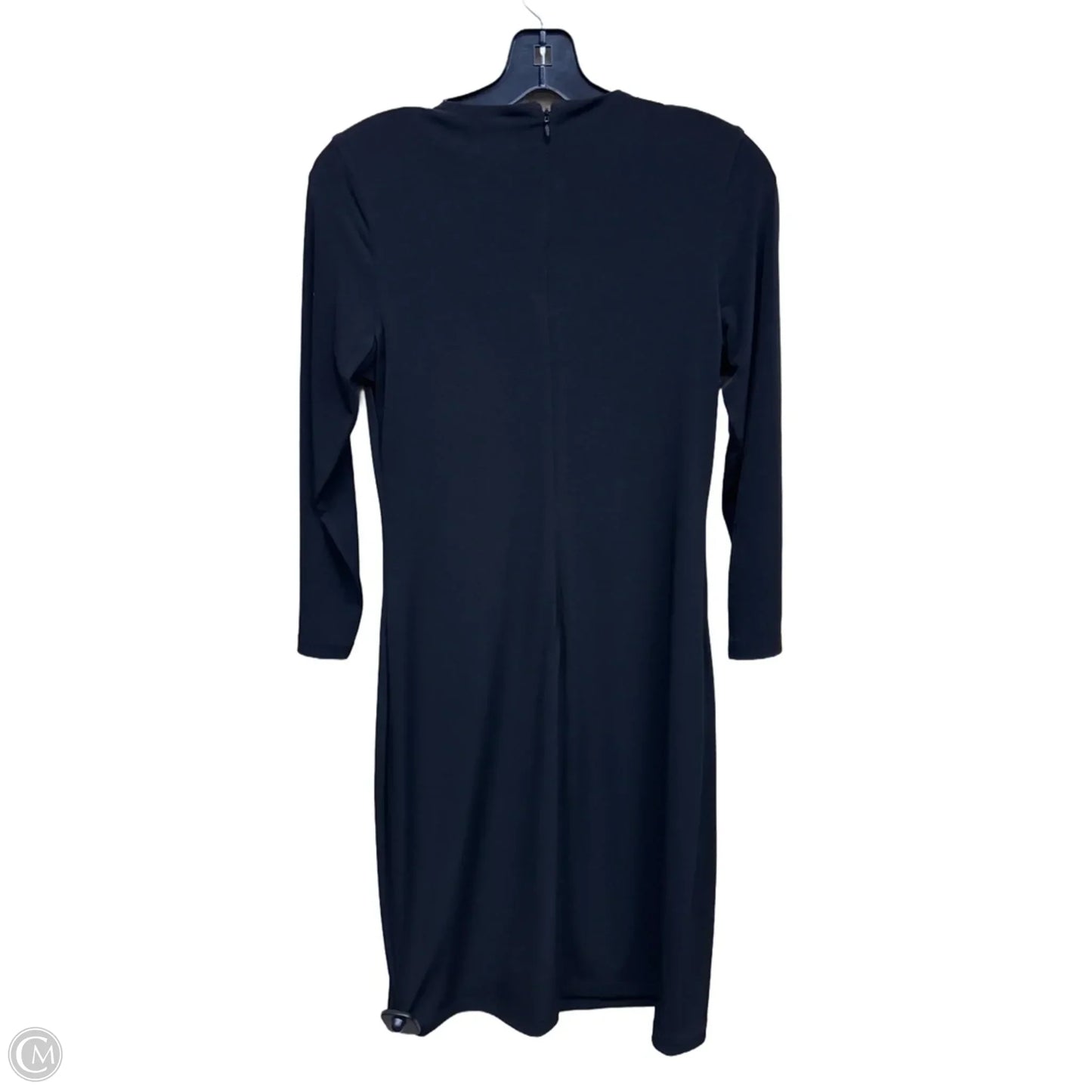 Dress Casual Midi By Calvin Klein In Black & Gold, Size: 4